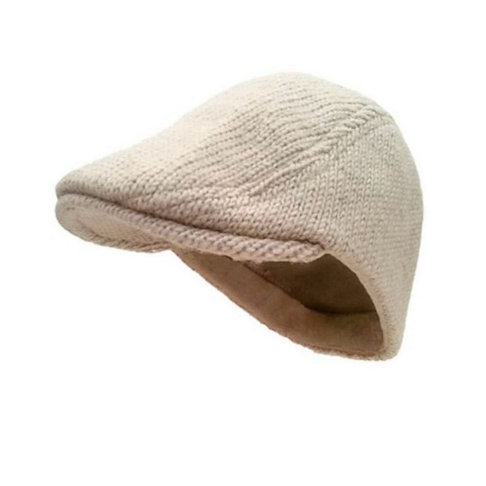 NWT Nirvanna Designs Unisex Babu Ram Hat CH513 with Fleece Lining - Oatmeal